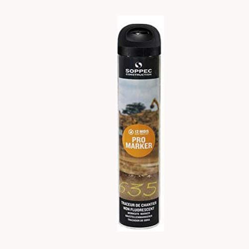 Image of Soppec Black Line Marking Spray 750ml Temporary Pro Marker Paint Survey x4