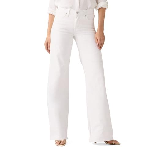 Image of Levi's 318 Shaping Wide Leg Soft Clean White