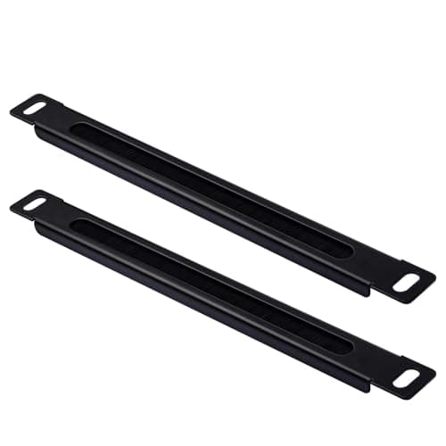 Image of GeeekPi Cable Entry Panel with Brush Strip - 0.5U - 10inch - For DeskPi RackMate T0/T1/T2 Network Cabinets & Network Cables - Black