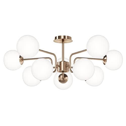 Image of Luminosa Luminosa Erich Modern 10 Light Globe Ceiling Light Brass E14
