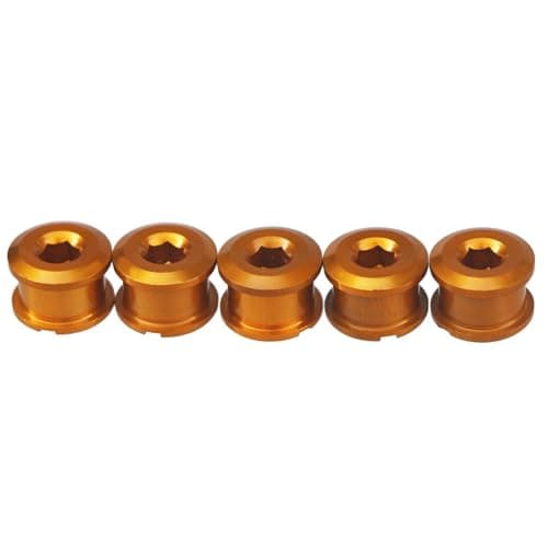 Image of 5pcs M7 Chainring Bolts, 7075 Aluminum Alloy Crankset Screws for Road Bikes, Mountain Bikes, BMX, MTB (Gold)