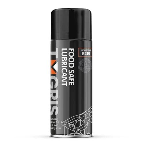 Image of Tygris R219 Food Grade Silicone Lubricant Spray 400ml – Food Safe Aerosol for Food Processing Machinery, Catering Equipment & Commercial Kitchen Maintenance – Anti-Friction, Corrosion Protection