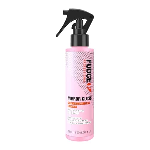 Image of Fudge Professional Mirror Gloss Pre-Blow Dry Spray – Heat Protection up to 232°C, High Shine Finish & Frizz Control for Smooth, Glossy Hair, 150ml