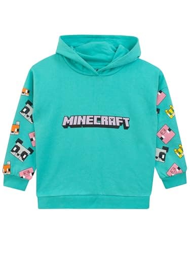 Image of Minecraft Gaming Hoodie for Girls, Blue, 5-6 Years