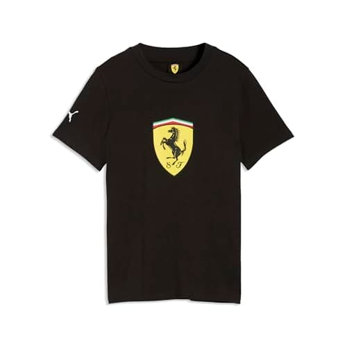 Image of Ferrari Kids Colored Shield Tee Puma Black
