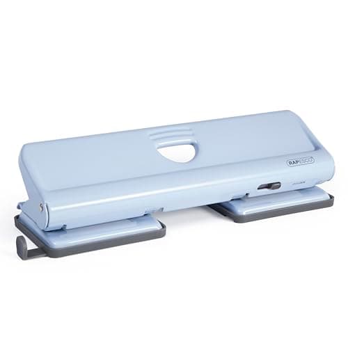 Image of Rapesco 1348 720 4-Hole Metal Punch, 22 Sheet Capacity, Powder Blue