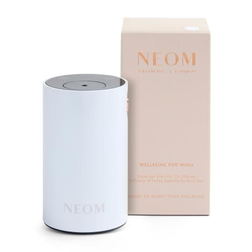 Image of NEOM Wellbeing Pod Mini+ Essential Oil Diffuser, White I Waterless and Wireless I Portable & Versatile - car, office or home I Up to 125 hours of natural fragrance use per charge