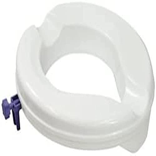 Image of Aidapt 50mm (2") Elevation Raised Comfortable Toilet Seat Easy Fit White