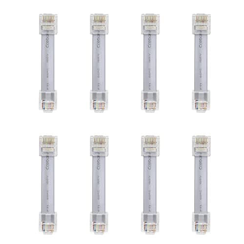 Image of RIIEYOCA Short Cat5e Ethernet Patch Cable 5 CM,Flat RJ45 Computer LAN Network Cord for Router, Modem,Switch, Server(8 Pack, Grey)