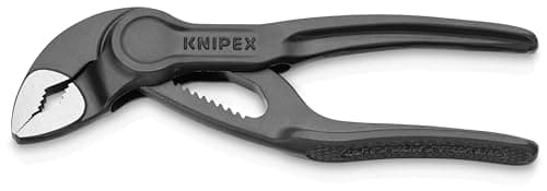 Image of KNIPEX Cobra XS Mini Water Pump Pliers, 100 mm, Nuts to 24 mm, Pipes to 28 mm, Self-Locking, Fine Adjustment by Button Push, EDC, 87 00 100