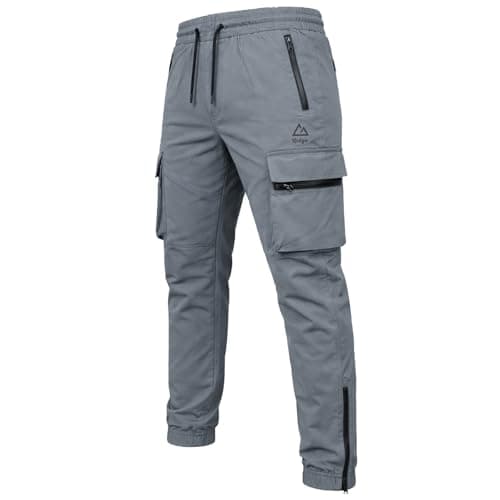 Image of Mens 4 Way Stretch Waterproof Active Stretch Walking Cargo Joggers Trousers Tactical Outdoor Softshell S to 3XL, Charcoal, L