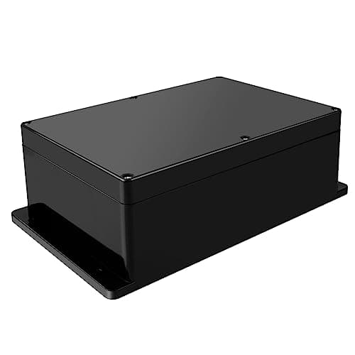 Image of Project Box with Fixed Ear Therlan DIY IP65 Waterproof Junction Box ABS Universal Electronics Project Enclosure Black Project Boxes Dustproof Plastic Case Indoor Outdoor Connecting (263 * 182 * 95mm)