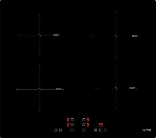 Image of HYE Electric Hob - Induction Hob, 60cm Built In, 4 Cooking Zones, Sleek Black Glass Surface, Intuitive Touch Control Panel, Child Lock, Perfect For Modern Homes - C01IH60E28