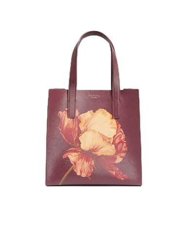Image of Ted Baker Women's S284076WINEO/S Printed Flower Small Icon Bag, Wine