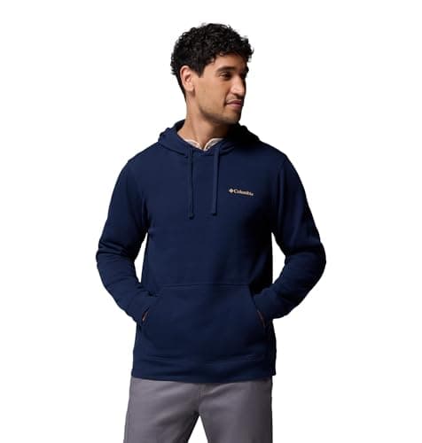 Image of Columbia Men's Trek Graphic Hoodie, Hoodie, Collegiate Navy/Meadowland, X-Large