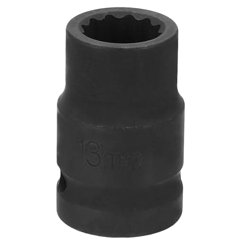 Image of sourcing map 12-Point Impact Socket 1/2 Inch Drive 13mm Metric Cr-V Shallow Impact Socket Nut Driver Wrench for Auto Repair