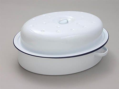 Image of ENAMEL FALCON OVAL ROASTER WHITE 26cm