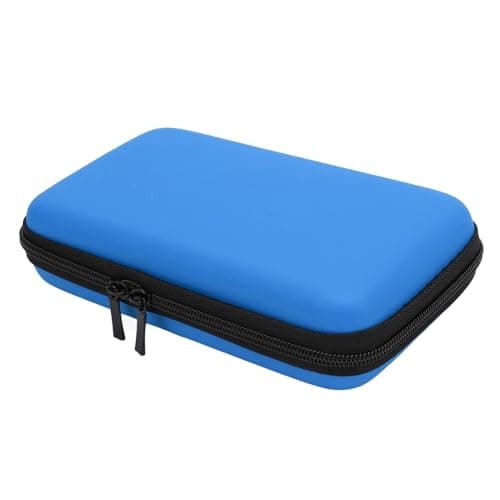 Image of Hard Shell Travel Case with 8 Game Slots & Accessory Storage for 3DS XL/2DS XL/DS Lite/DSi XL Consoles (Black) (Blue)