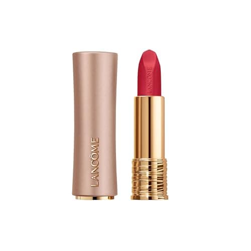 Image of Lancôme L'Absolu Rouge Intimatte Velvet Matte Lipstick, Soft-Blur Finish, Ceramide & Rose Extract, Precise Bullet, Comfortable Wear & Luxurious Jewel-Like Case, Shade: 525 French Bisou, 3.4g