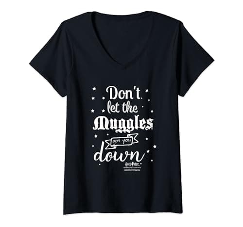 Image of Womens Harry Potter Don't Let The Muggles V-Neck T-Shirt