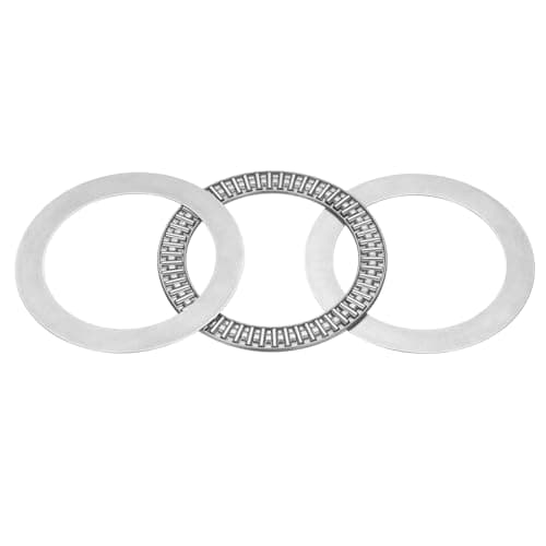 Image of sourcing map AXK100135 Thrust Needle Roller Bearings with 2 Washers, Chrome Steel Needle Roller Bearings, ID 100mm, OD 135mm, Thickness 6mm