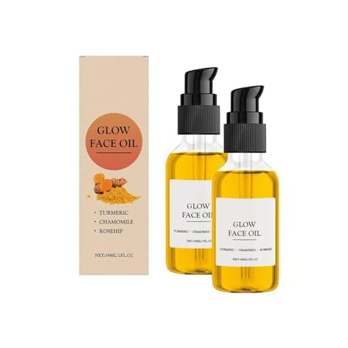 Image of Glow Face Oil, Turmeric & Rosehip Face Oil, Natural & Organic Face Moisturiser with Turmeric and Chamomile Face Serum