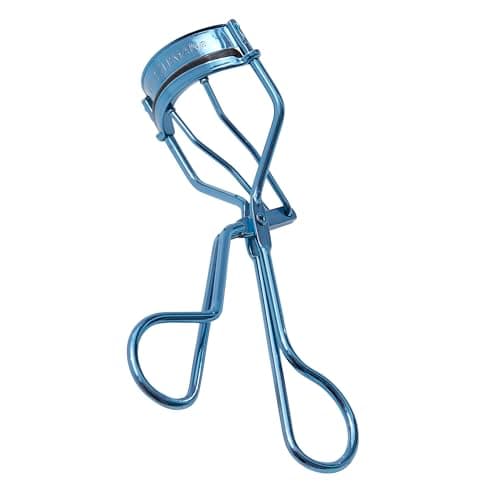 Image of TWEEZERMAN Eyelash Curler Classic Eye Curler Stainless Steel Bell Bottom Blue