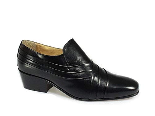 Image of Mens Black Pleated Vamp Casual Shoe - Black - size UK Mens Size 10