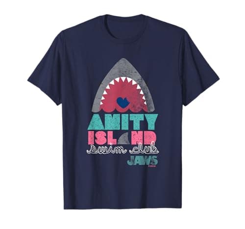 Image of Jaws Amity Island Swim Club Shark Art T-Shirt