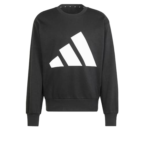Image of adidas Men's ESSENTIALS BIG LOGO FLEECE SWEATSHIRT, black/white, XL