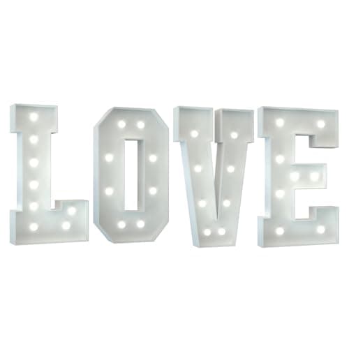 Image of TQQEPOOL LED Letter Lights Sign,Large LOVE/BABY Marquee Light Up Letters Sign,Decorative Led Light Up Letter For Anniversary Wedding Baby Shower Party(LOVE White,4FT)