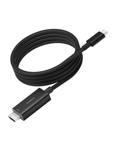 Image of Belkin USB Type C to HDMI 2.1 Cable, 6.6FT/2M Cable with 8K@60Hz, 4K@144Hz, HDR, HBR3, DSC, HDCP 2.2, Compatible with Chromebook, Macbook, iPad Pro and other USB C Devices