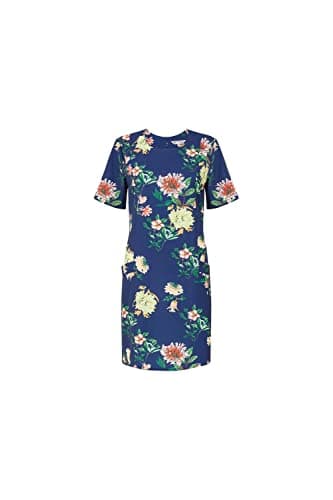 Image of Yumi Navy Oriental Blossom Print Tunic 22 Navy