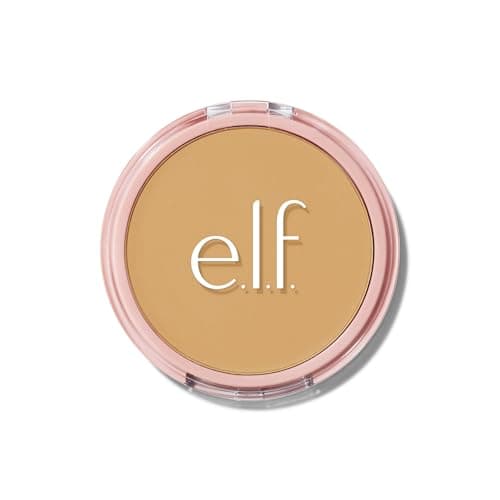 Image of e.l.f. Halo Glow Powder Filter, Pressed Finishing Powder, Buildable Coverage, Crease-Resistant, Blurs the Appearance of Pores, With Velour Puff and Mirror, Vegan & Cruelty-Free, Medium Neutral