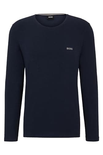 Image of BOSS Men's Mix&Match LS-Shirt R Long Sleeve Top, Dark Blue403, XXL