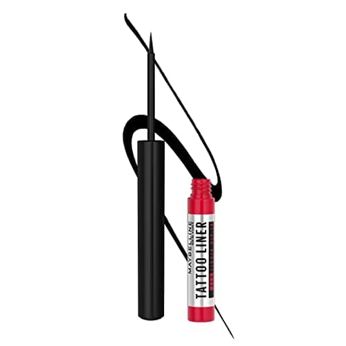 Image of Maybelline New York Tattoo Liquid Matte Eye Liner, Long Lasting Smudge Proof Eyeliner, Waterproof Eyeliner 48H Dip In, Black, 2.1g