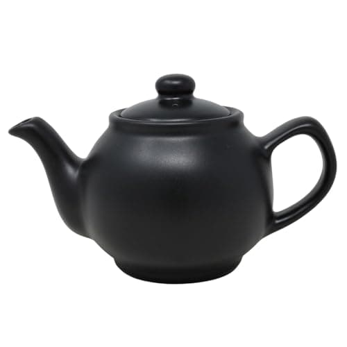 Image of UNIQUE HOME LIVING Matt Black Finish 2 Cup Teapot 450ml Stoneware Tea Serving