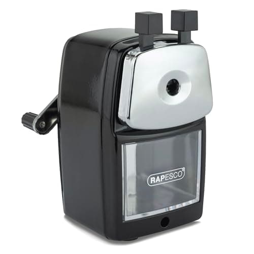 Image of Rapesco R74000B2 Desktop Pencil Sharpener Model 74, Black