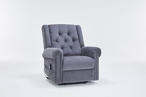Image of Angel Mobility CAMBRIDGE GREY FABRIC RISE RECLINER ARMCHAIR ELECTRIC POWER LIFT RISER CHAIR
