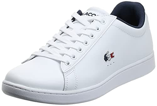 Image of Lacoste 39SMA0033 Men’s Trainers, White (Wht/NVY/Red 407), 7.5 UK