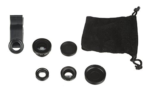 Image of KitVision 3-in-1 Clip Lens Set for Smartphones (Macro, Fisheye and Wide-Angle Lens)