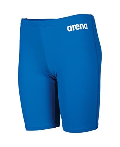 Image of ARENA Solid Team Junior Swimming Swimsuit for Kids, Fast-Drying Racing Jammer Swimsuit, MaxLife Fabric with Maximum Chlorine Resistance and UV 50+ Protection Royal-White