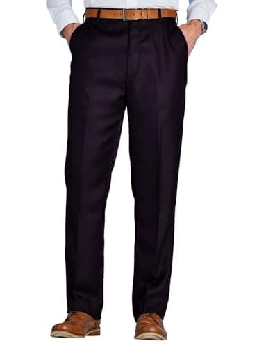 Image of Mens Quality Formal Smart Casual Work Trousers Home/Office Black 34W x 29L