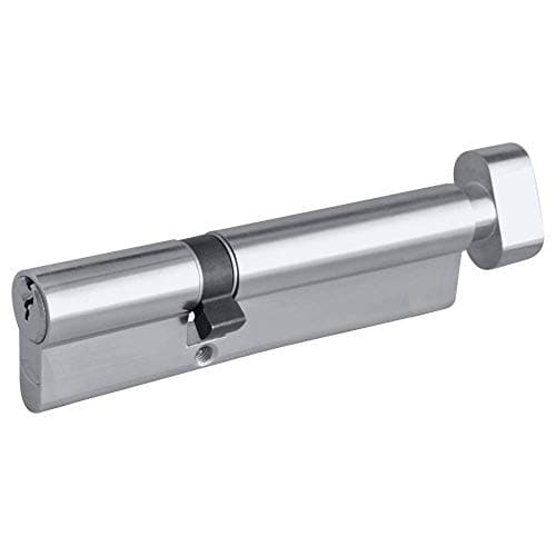 Image of Asec Nickel Plated 120mm 6-Pin Euro Double Key & Turn Cylinder - 45 / T75