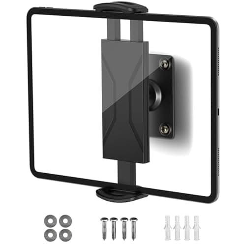 Image of Lichamp Tablet Stand,360° Adjustable Wall Mount,Wall Holder for 4.7-13" Devices,Compatible with Kindle,iPad,iPhone,Galaxy for Tablet Wall Mount for Kitchen Gym Office