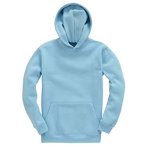 Image of D&H CLOTHING UK Kids Children Pullover Hoodie Hooded Sweatshirt Boys Girls Unisex (7-8, Powder Blue)