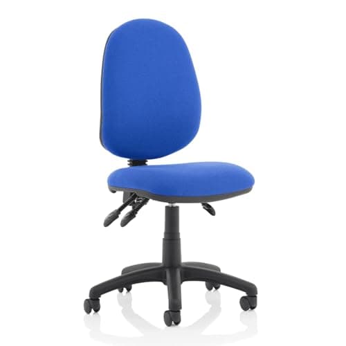 Image of OPO Eclipse Plus III Operator Chair | Mid Back Swivel Office Chair with Optional Armrest | Triple Lever Mechanism | Backrest Angle Adjustment None Matching Bespoke Colour Blue Fabric