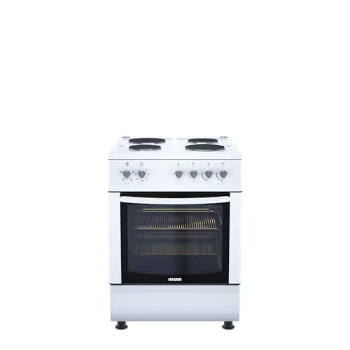 Image of Haden HE61SW Electric Cooker, 60cm Freestanding, 65L Capacity, HE61SW, 4 Cooking Functions, White