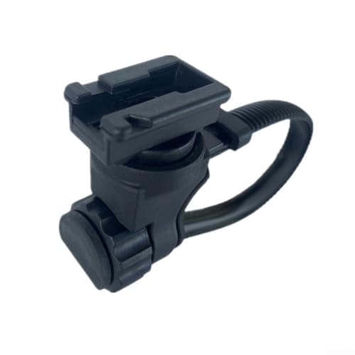 Image of Adjustable 22-32mm Bicycle Front Light Bracket with Quick Release Handlebar Mount, Lightweight ABS Black Holder Compatible for Cateye Bike Lights, Ideal for Road Cycling