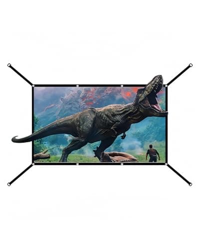 Image of XHYdamile 72 Inch Portable Projector Screen, 16:9 Double Sided Washable Outdoor Movies Screens for Camping Party, Home Theater,Office(With 4-Sided Pull Wires)